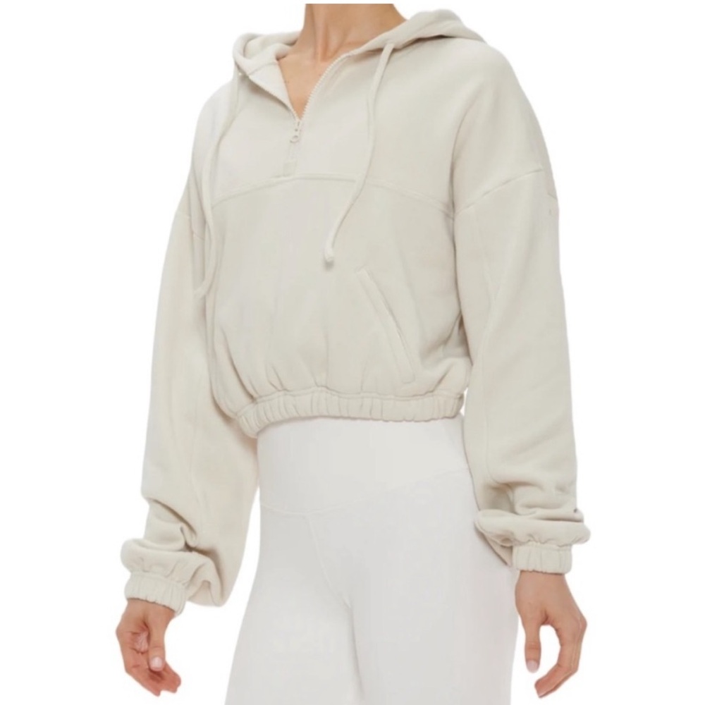 Stadium half zip hoodie - Bone